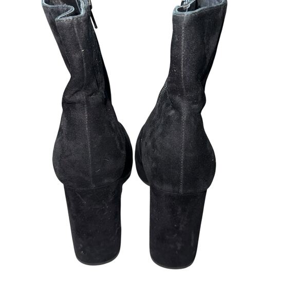 Jeffrey Campbell Retro Boho Funky Black Suede Platform 4” Heel Booties 8.5 - Picture 7 of 13